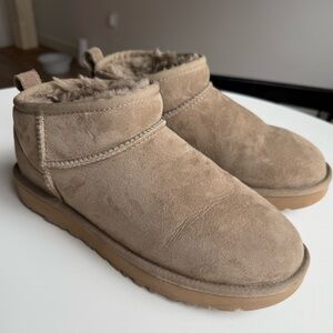 UGG ULTRA MINI BOOT SZ 9 US WOMENS ANTILOPE UGGS BOOT MINI TAN GREY
